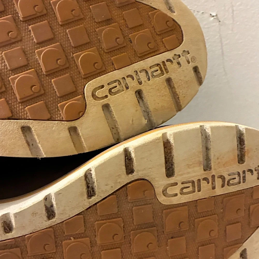 Carhartt Size 8.5 Wedge‎ Sole Chelsea Boots Brown Leather Slip On FW5025-W